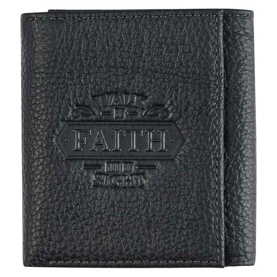 Walk By Faith ; Genuine Leather Wallet – 2 Corinthians 5:7