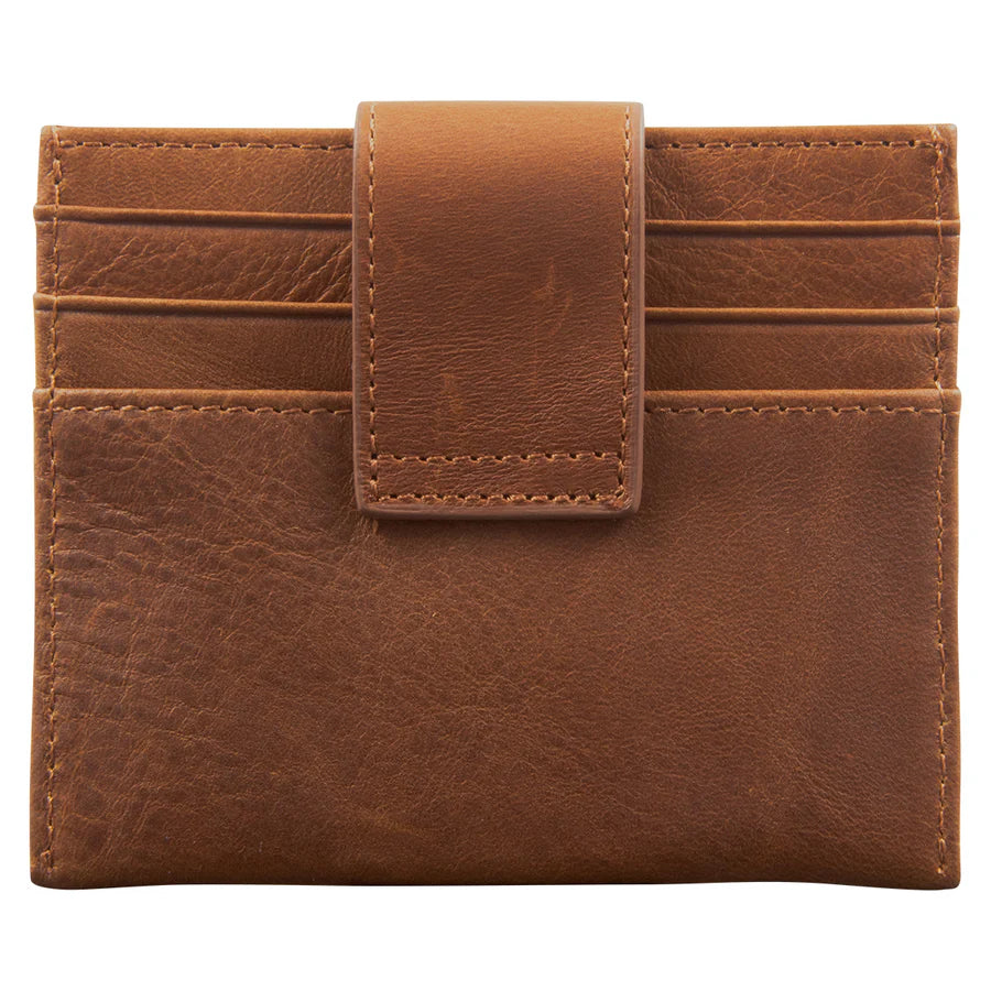 Genuine African Leather ; Brown Wallet with Clip Closure – Rhino Armor