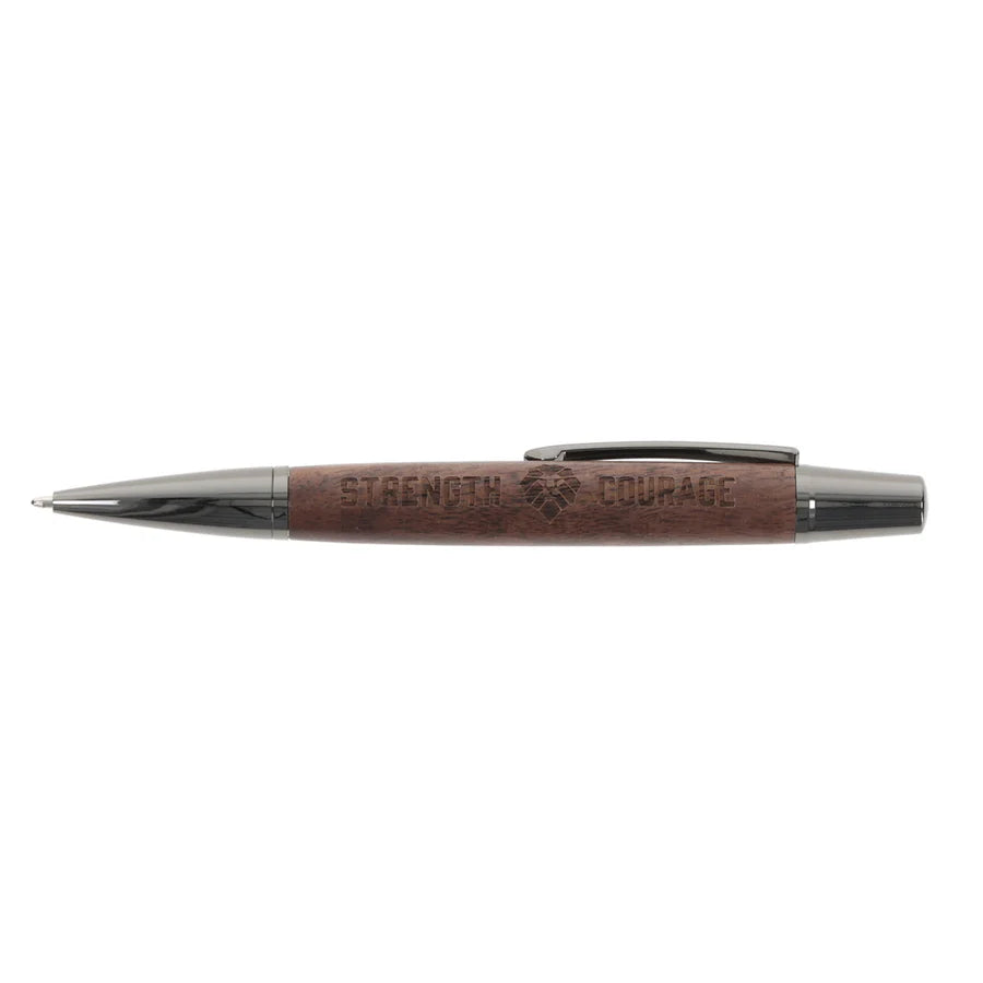 Neriah’s Light; Strength & Courage Pen; Wooden Finish Gift Boxed