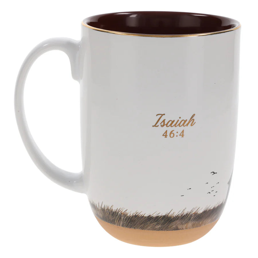 Footprints Ceramic Mug | Isaiah 46:4 Lighthouse Collection