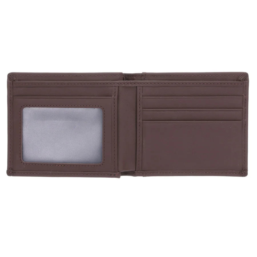 Strong and Courageous; Genuine Leather Wallet – Joshua 1:9