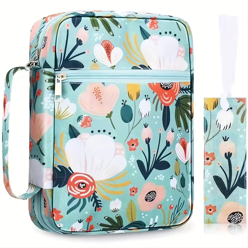 Bible Carry Bag - Blue Floral