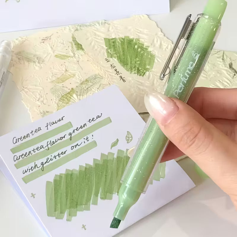 Highlighters 4 Piece Glitter Green