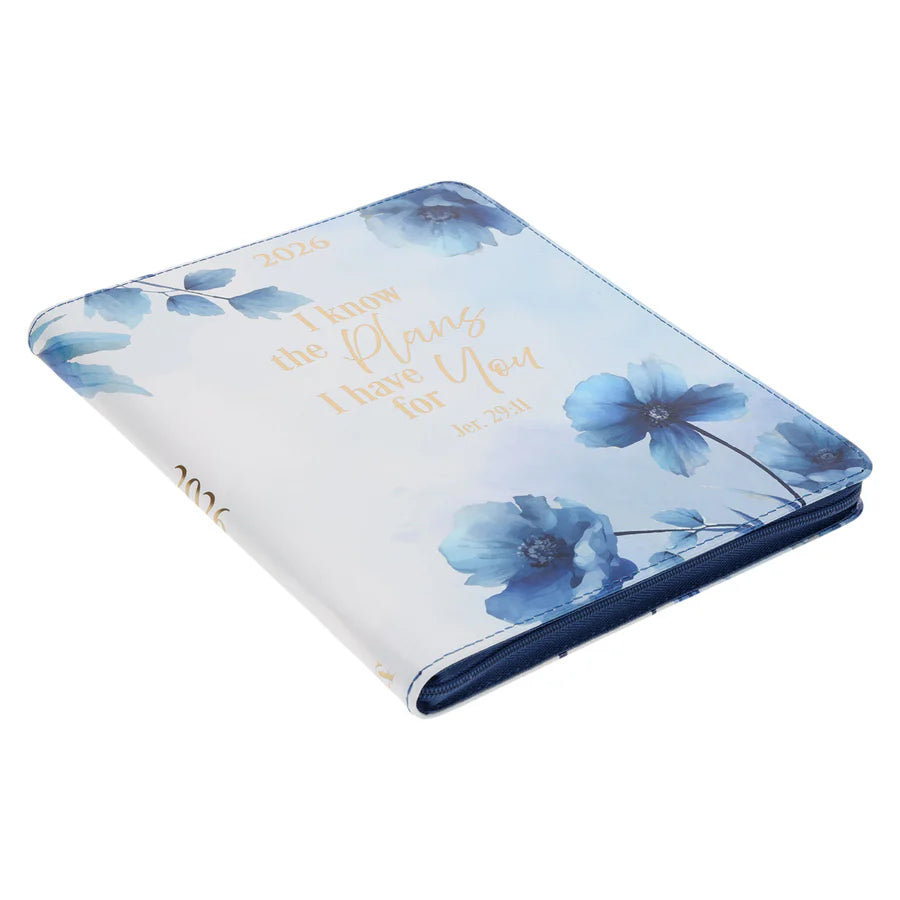 Neriah’s Light; 2026 18-Month Planner; I Know the Plans Faux Leather Zip
