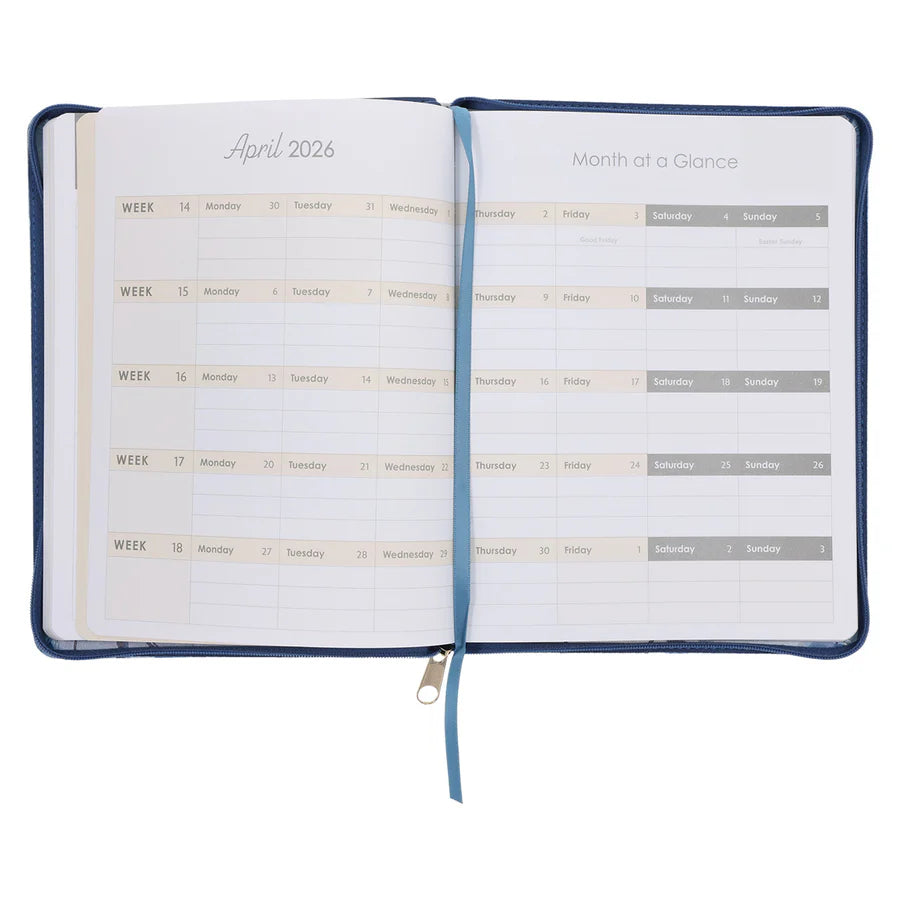 Neriah’s Light; 2026 18-Month Planner; I Know the Plans Faux Leather Zip
