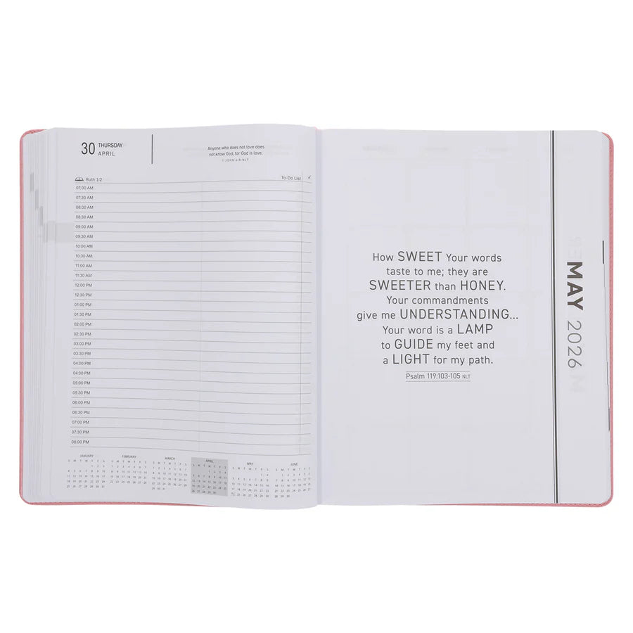 Neriah's Light – 2026 A4 Executive Daily Planner God Is Our Refuge