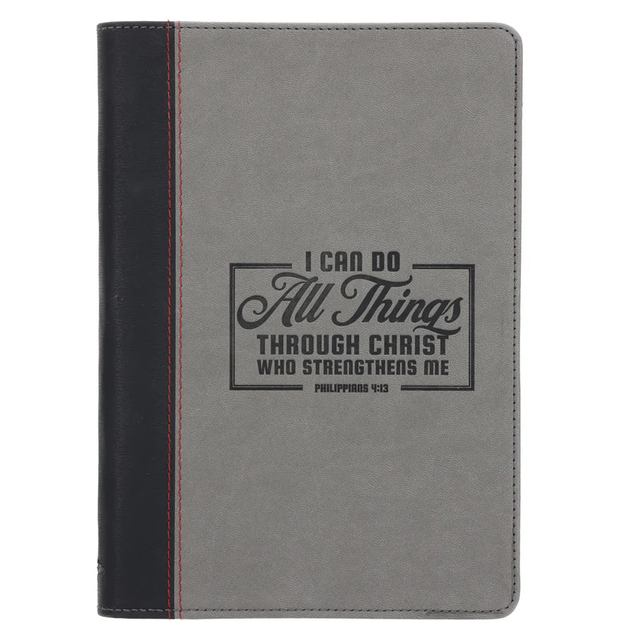 I Can Do All Things Slimline Faux Leather Journal