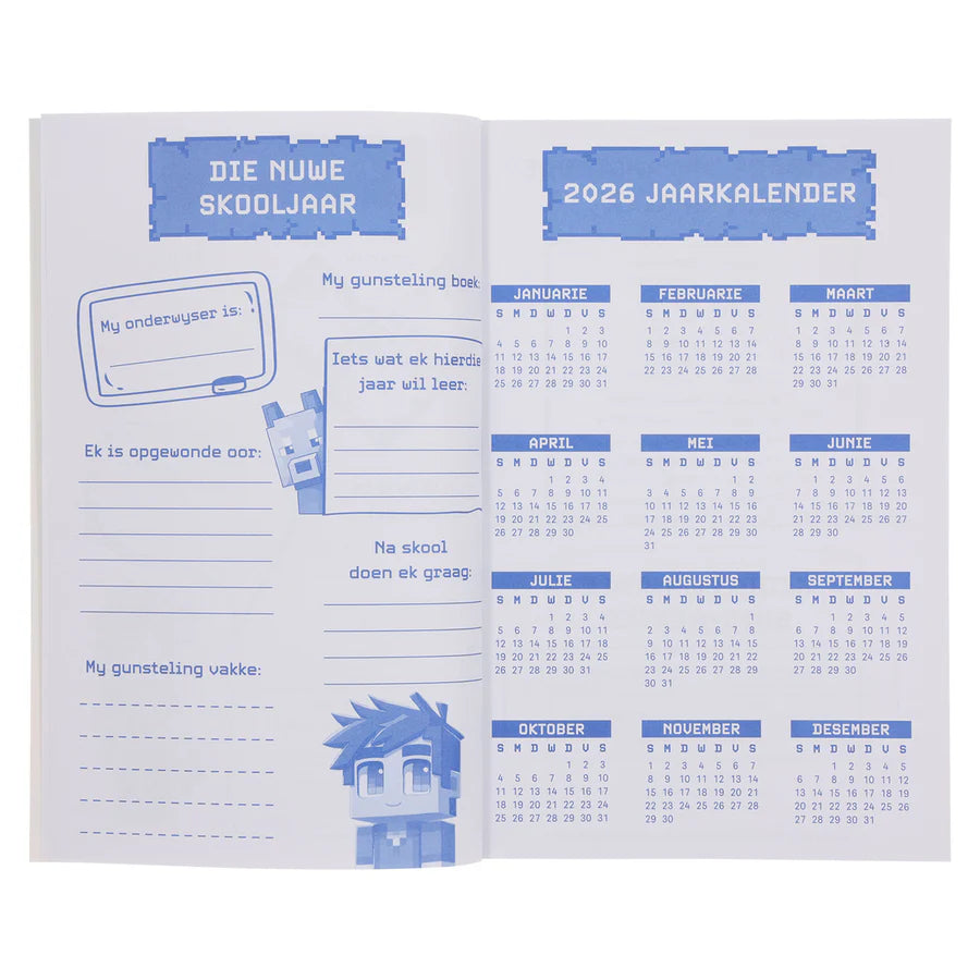 Neriah's Light – 2026 Skooldagboek vir Seuns; Sagteband Dagbeplanner