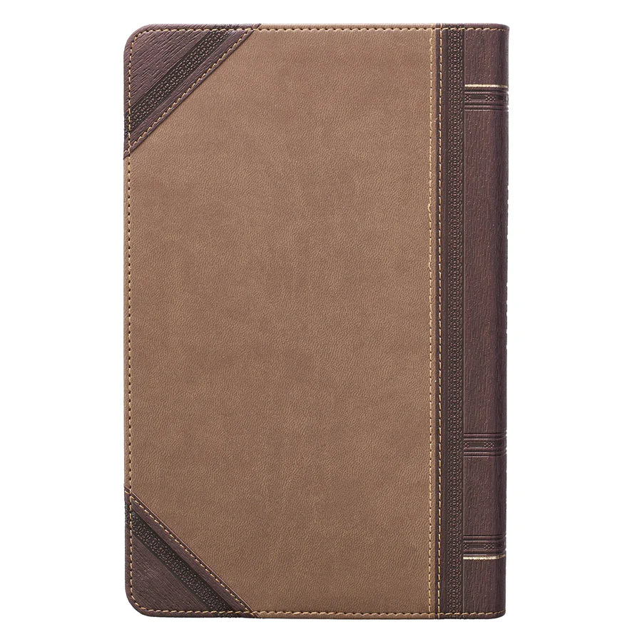 KJV Tan & Brown Study Bible | Giant Print Red Letter Edition