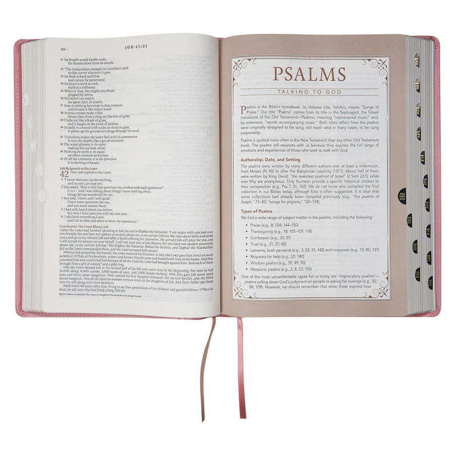 NLT Spiritual Growth Bible – Pink; Thumb Index; Women’s Study; Neriah’s Light