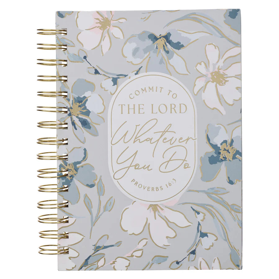 Commit to the Lord Whatever You Do – Floral Wirebound Journal | Neriah’s Light