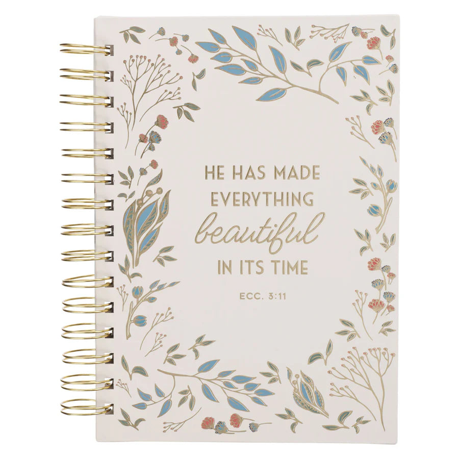 He Has Made Everything Beautiful Journal | Ivory Floral Hardcover