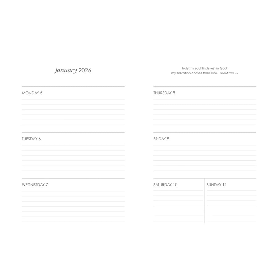 Neriah’s Light; 2026 Daily Planner; I Know the Plans Wirebound