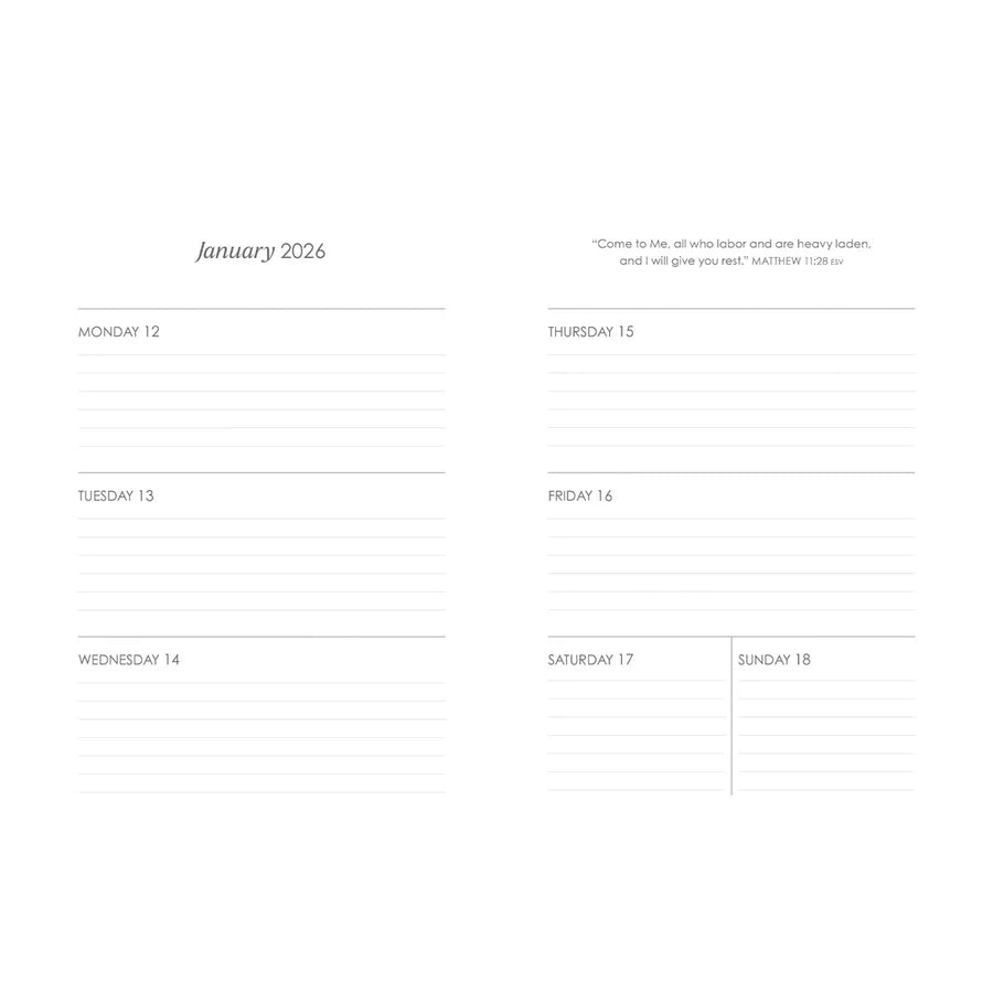 Neriah’s Light; 2026 Daily Planner; I Know the Plans Wirebound