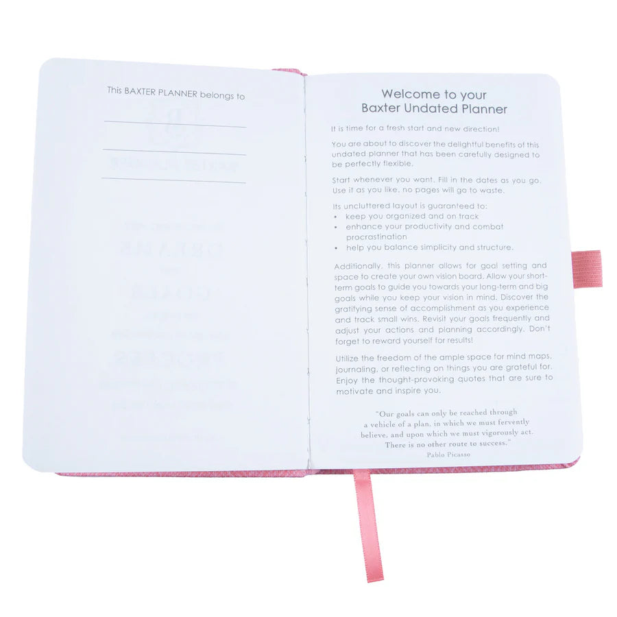 Neriah's Light – Baxter Undated Planner Pocket Edition Pink