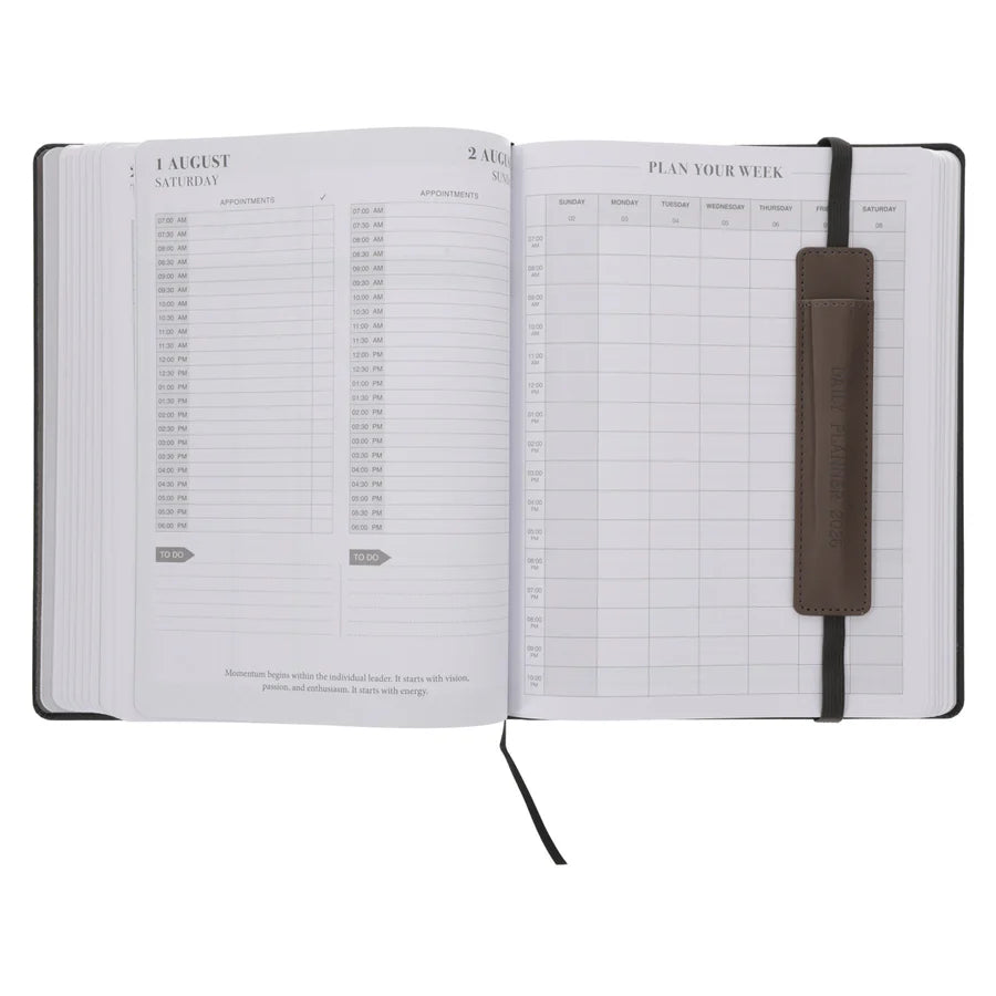 Neriah's Light – 2026 John Maxwell A4 Daily Planner Black & Brown