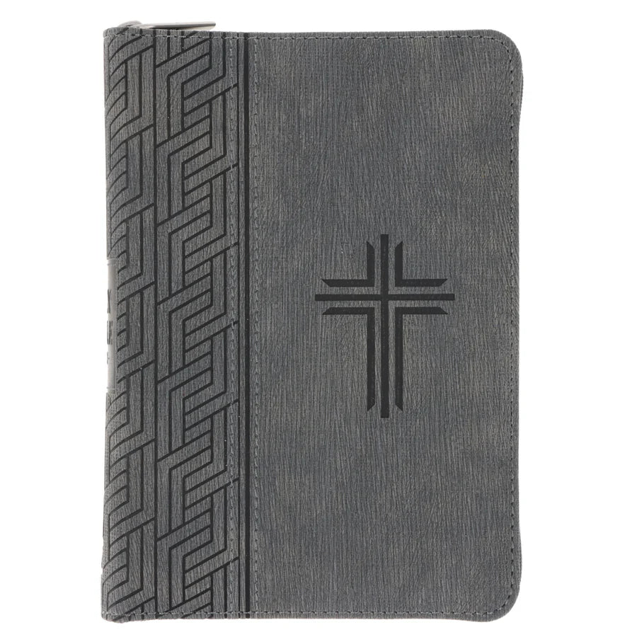 KJV Compact Large Print Bible – Grey Cross; Neriah’s Light