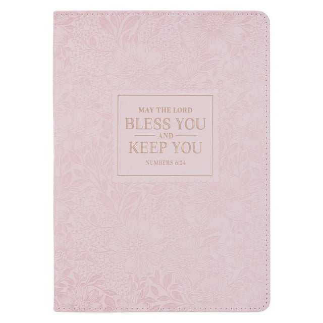 Bless You and Keep You Pink Faux Leather Journal