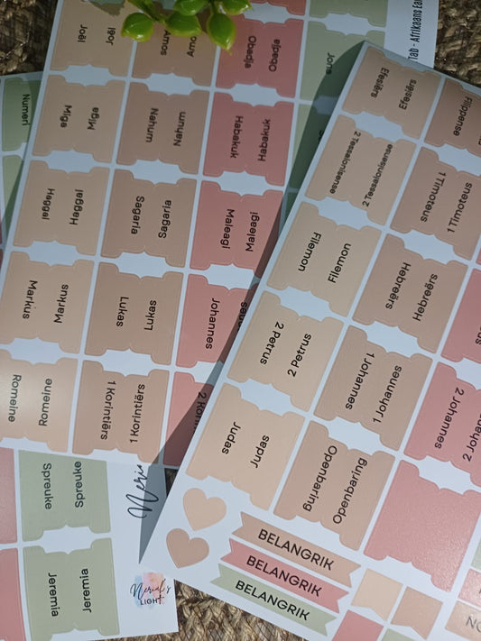 Bible Index Tabs; All Languages; Neriah’s Light