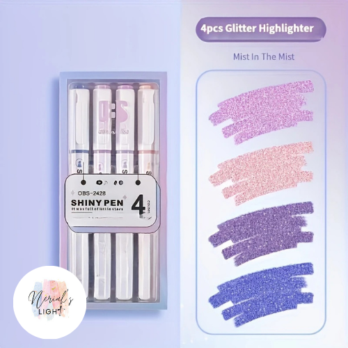 Glitter Highlighter Set - Purple