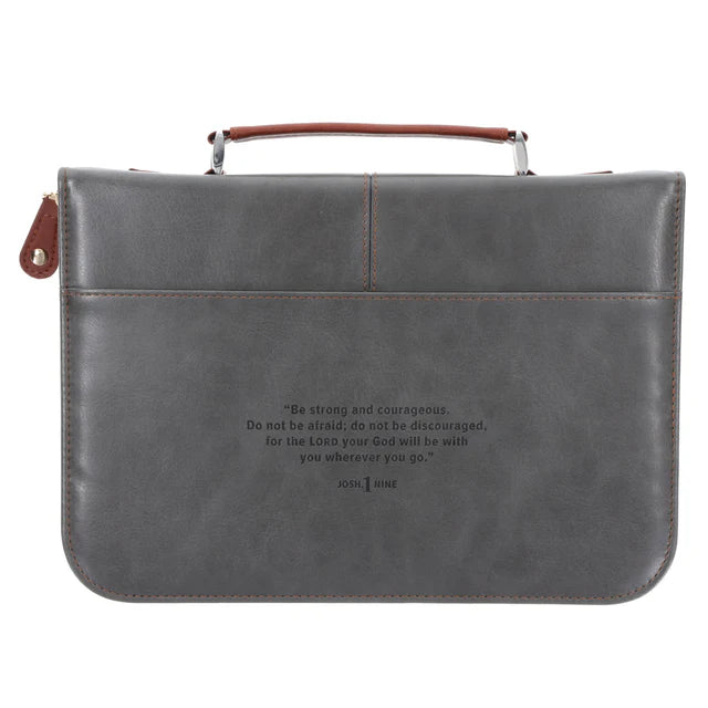 Strong and Courageous; Bible Bag; Faux Leather Cover; Neriah’s Light
