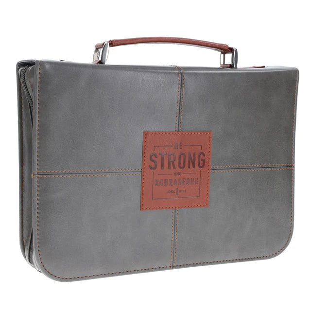 Strong and Courageous; Bible Bag; Faux Leather Cover; Neriah’s Light