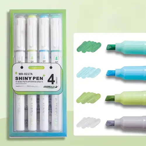 Glitter Highlighter Pen - Green