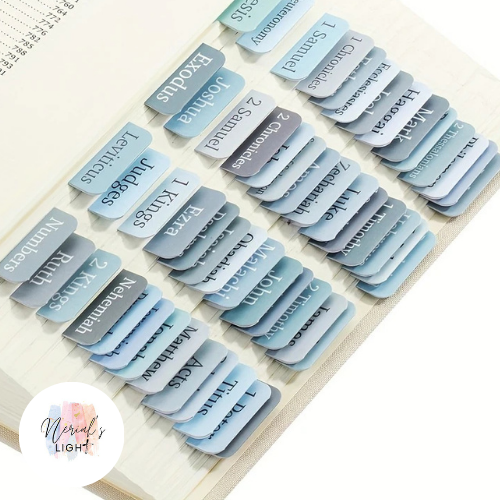 Bible Index Tabs - Blue Shades