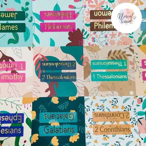 Bible Index Tabs - Floral Gold