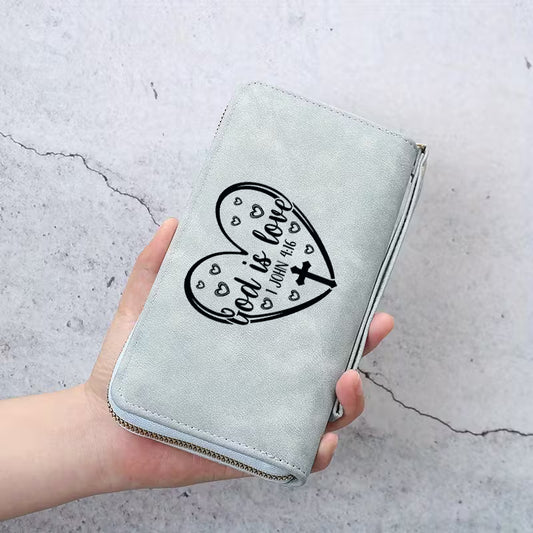 Wallet - God is Love (Light Blue)