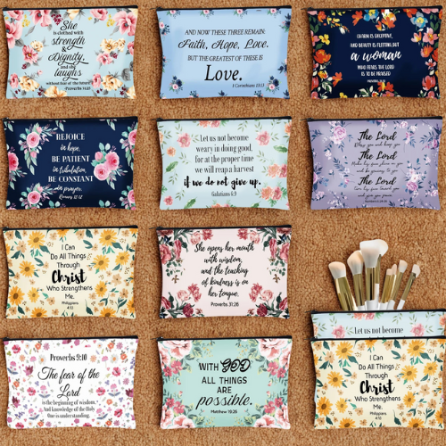 Random Makeup Bag | Faith-Inspired Cosmetic Pouch