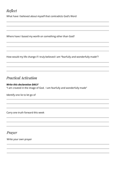 My Identity in Christ - 14 day Workbook for Women