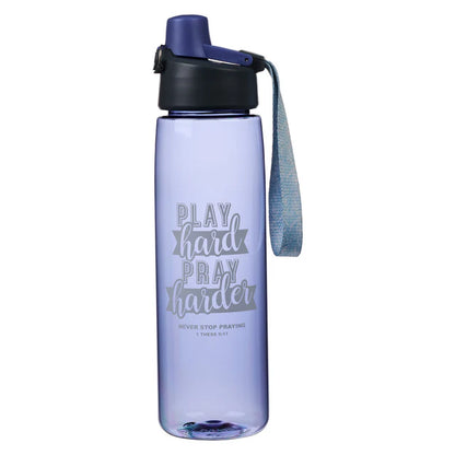 Play Hard, Pray Harder ; Neriah’s Light Water Bottle – 1 Thessalonians 5:17