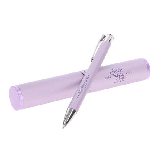 Neriah’s Light; Faith Hope Love Pen; Tube Gift Packaging