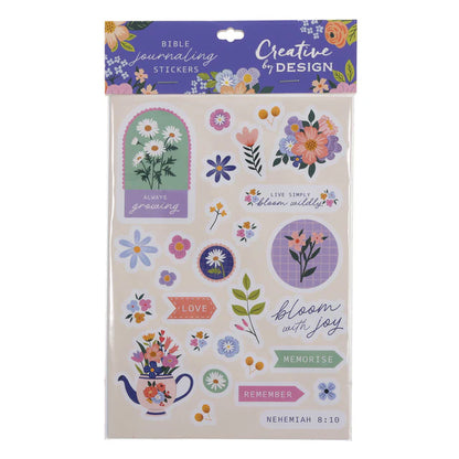 Bloom Wildly Three-Piece Bible Journaling Stickers ; Neriah’s Light
