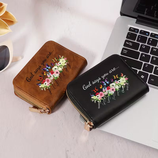Compact Wallet - God says you are (black)