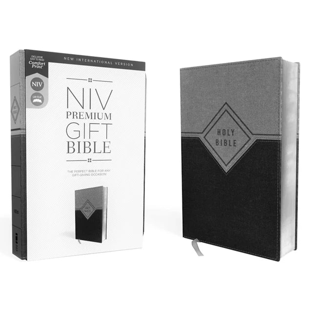 NIV Premium Gift Bible – Black/Gray Comfort Print ; Neriah's Light