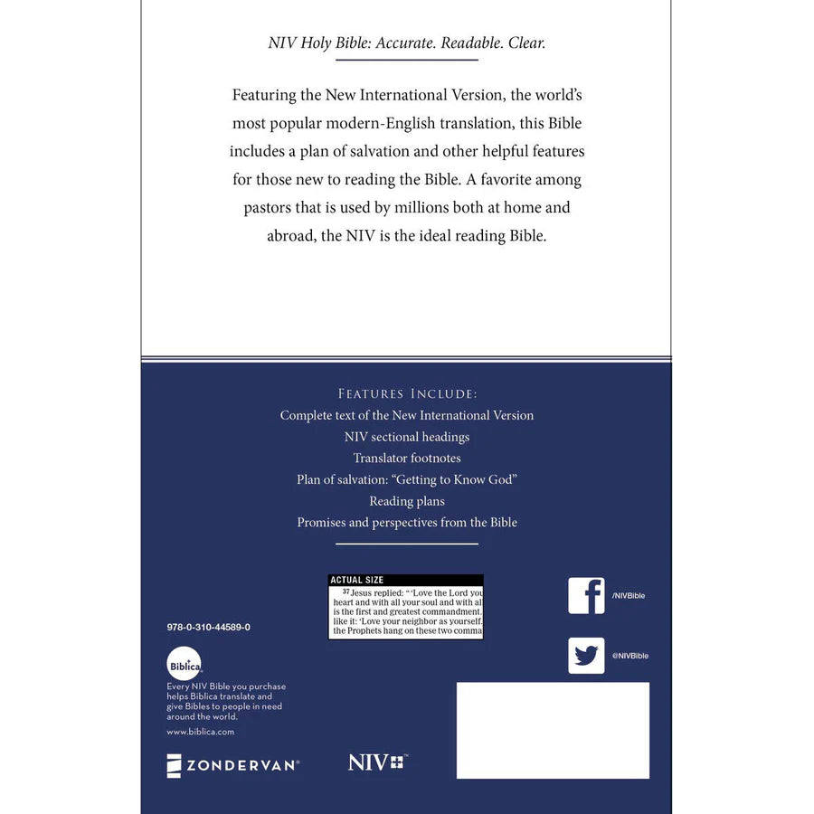 NIV Economy Bible – Paperback Outreach Edition ; Neriah's Light