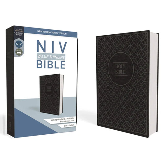 NIV Thinline Bible – Gray/Black Comfort Leather ; Neriah's Light