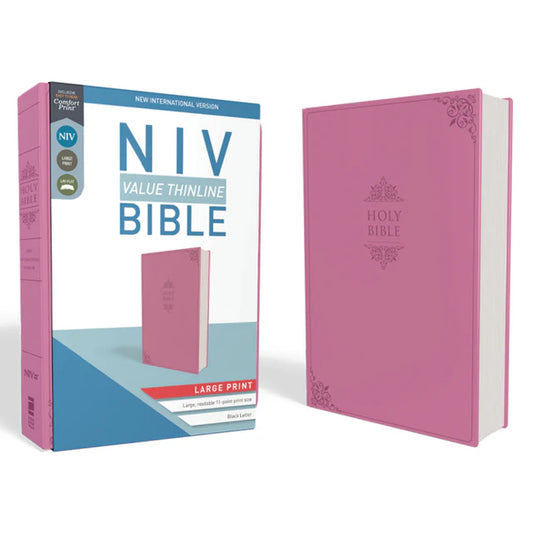 NIV Value Thinline Bible – Pink Large Print Comfort: Neriah's Light