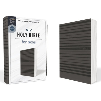 Neriah’s Light: NIV Holy Bible for Boys; Comfort Print Gray Cover