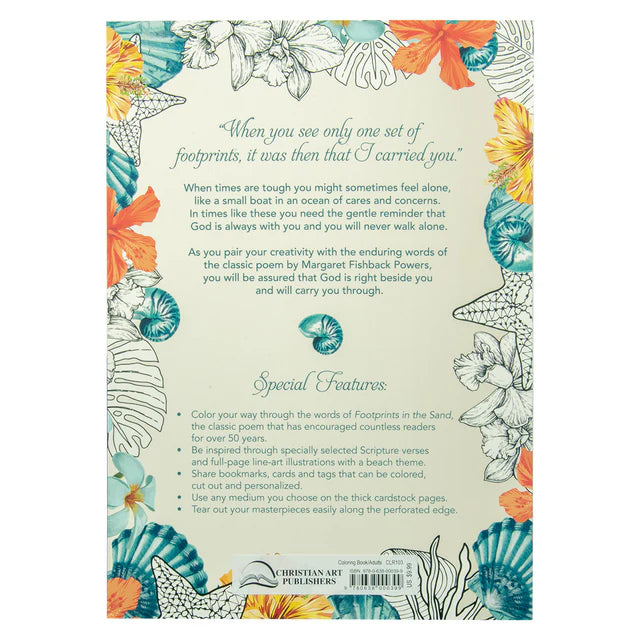 Footprints In The Sand Coloring Book (Paperback)