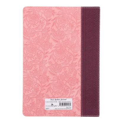 Be Still and Know Pink and Burgundy Faux Leather Journal
