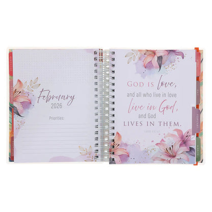 2026 Diary - 18-Month Planner for Women - Blessed Is the One - Wirebound