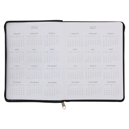 2026 Diary - 18-Month Planner for Women - In Strength and Dignity - Faux Leather with Zip