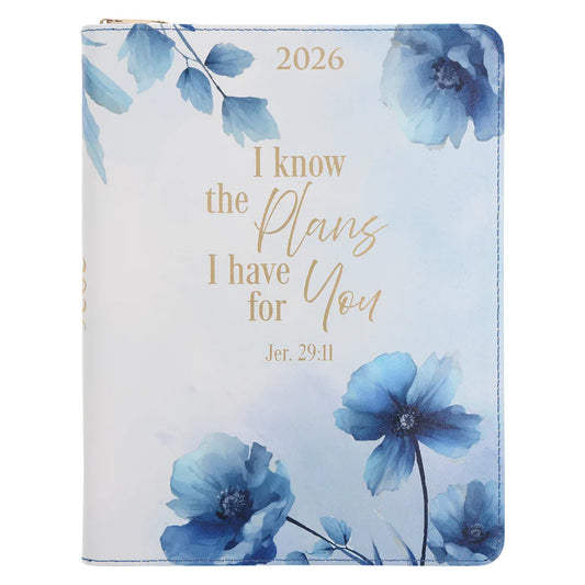 Neriah’s Light; 2026 18-Month Planner; I Know the Plans Faux Leather Zip
