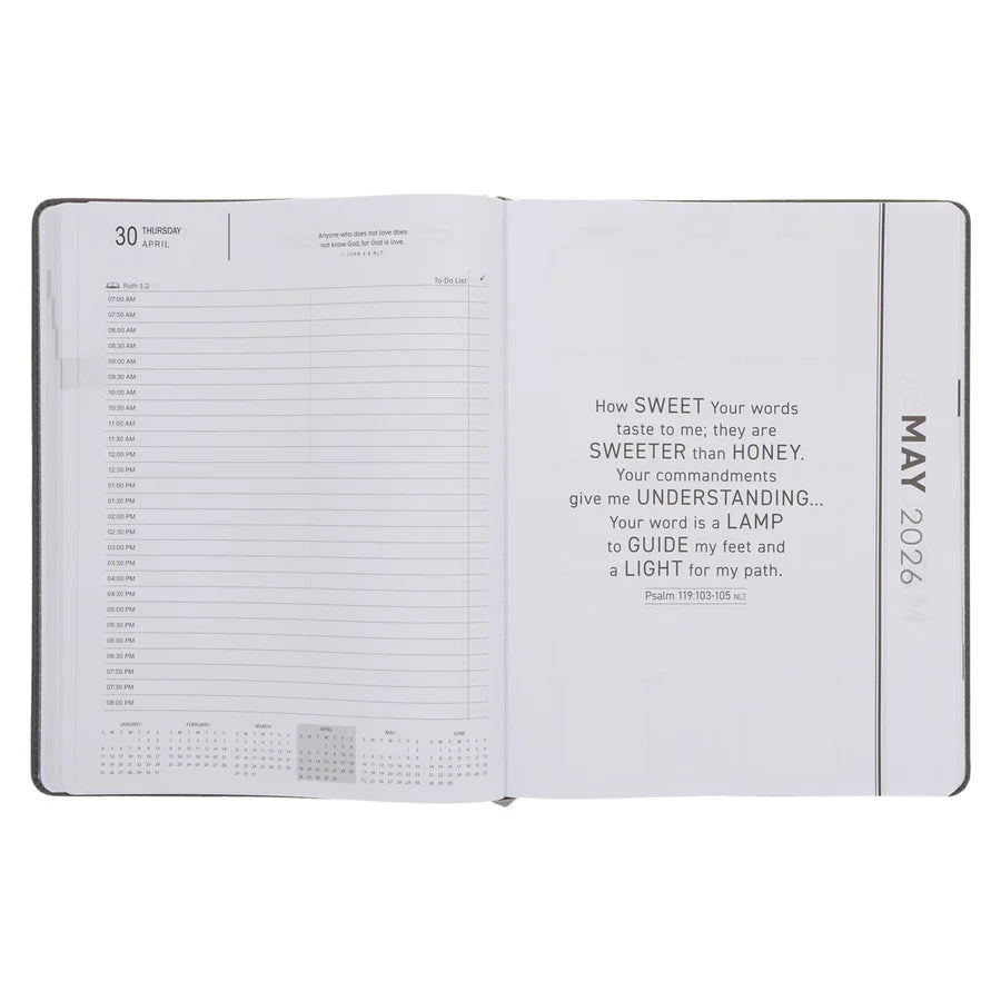 Neriah's Light – 2026 A4 Executive Daily Planner Be Strong in the Lord