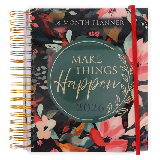 2026 18-Month Planner for Women – Make Things Happen – Wirebound | Neriah’s Light