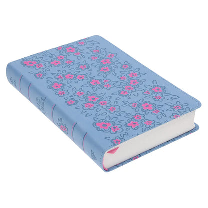 NLV Ligblou Pienk Blomm; Bybel met Duimgrepe; Neriah’s Light