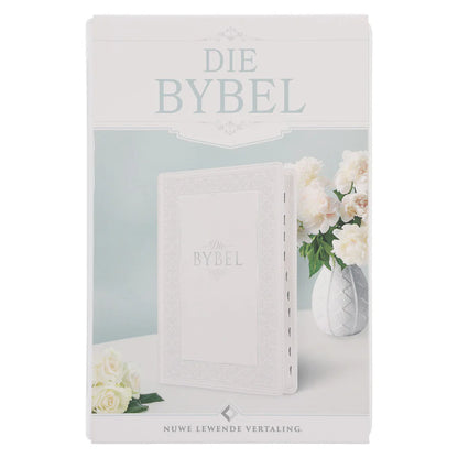 NLV Wit Kunsleer Mnr & Mev Geskenkbybel met Duimgrepe